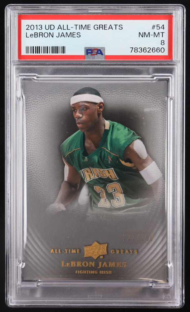 LeBron James 2013 Upper Deck All-Time Greats #54 #121/150 (PSA 8) at PristineAuction.com LeBron James 2013 Upper Deck All-Time Greats #54 #121/150 (PSA 8) at PristineAuction.com