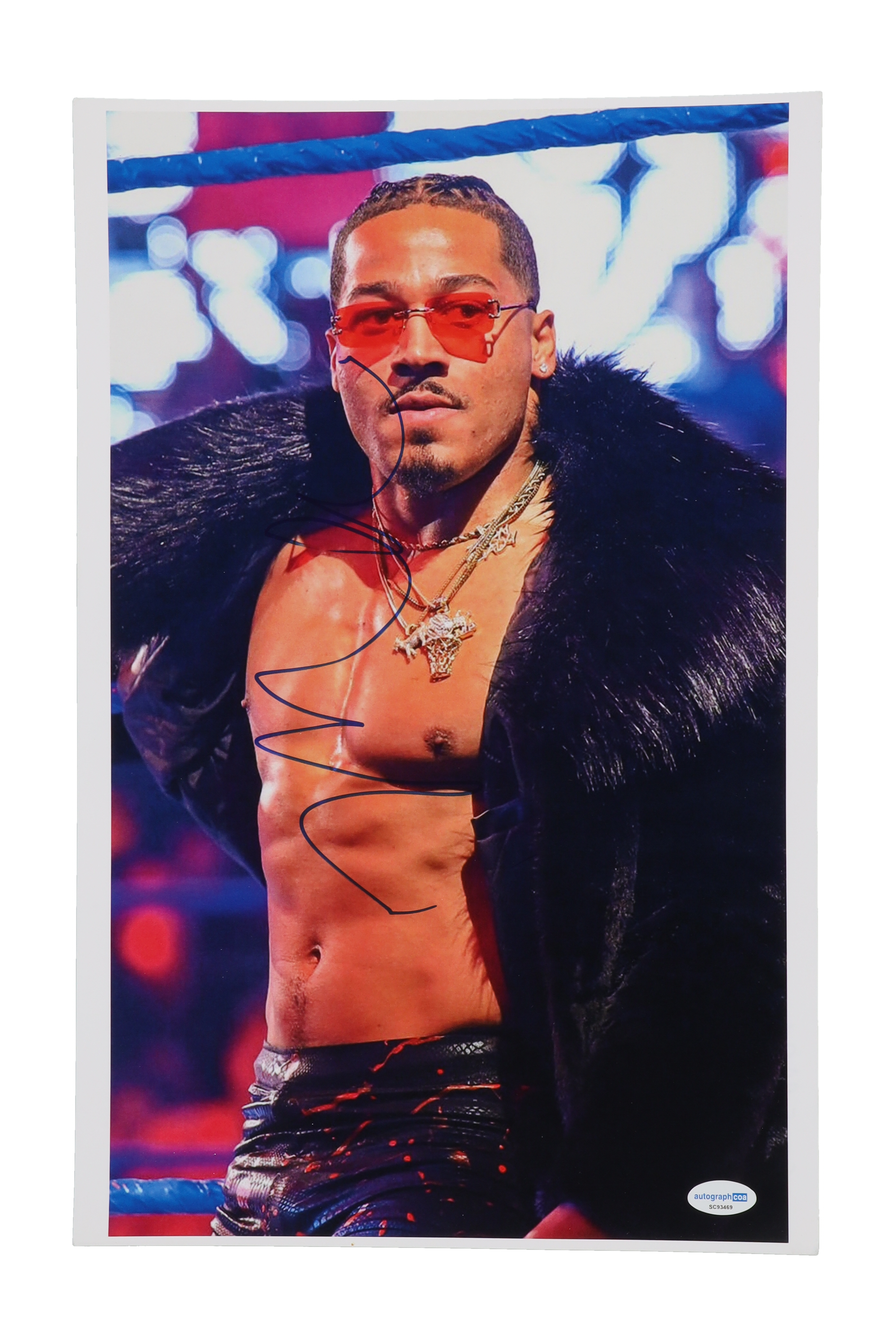 Carmelo Hayes Signed WWE 11x17 Photo (AutographCOA) at PristineAuction.com Carmelo Hayes Signed WWE 11x17 Photo (AutographCOA) at PristineAuction.com