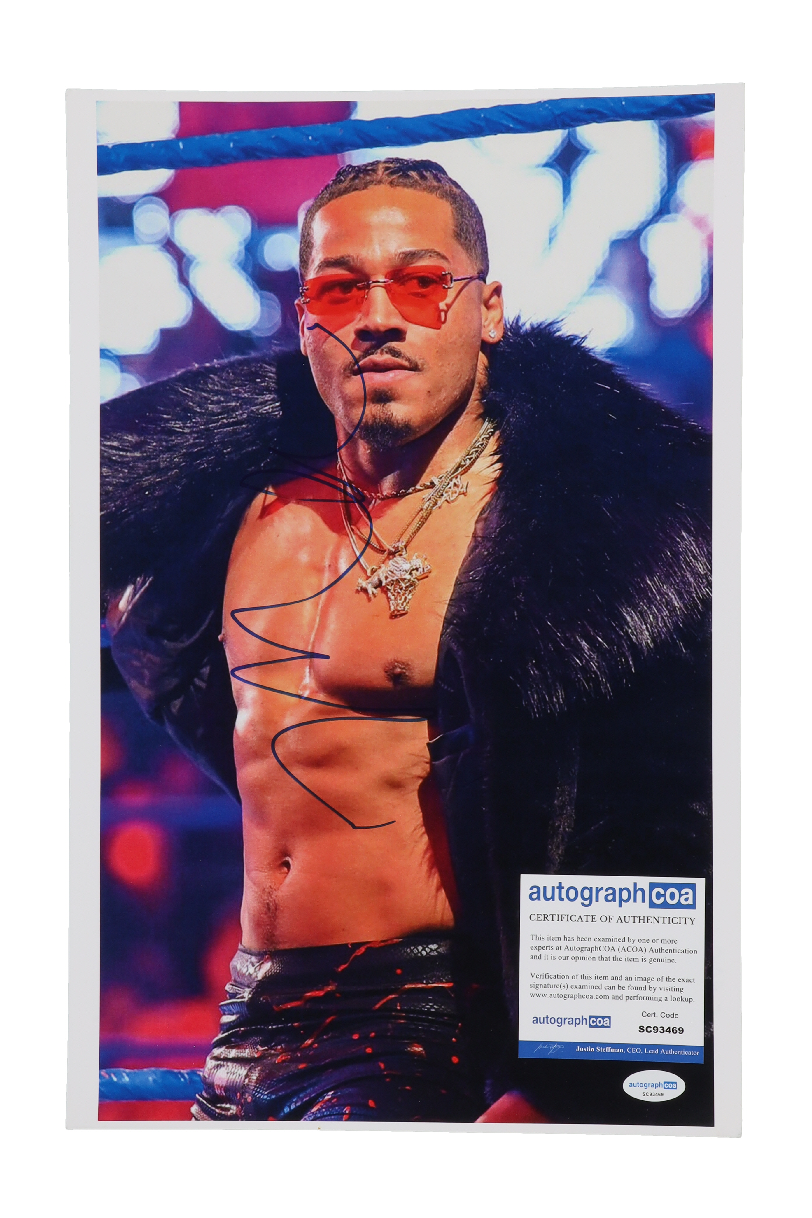 Carmelo Hayes Signed WWE 11x17 Photo (AutographCOA) at PristineAuction.com Carmelo Hayes Signed WWE 11x17 Photo (AutographCOA) at PristineAuction.com