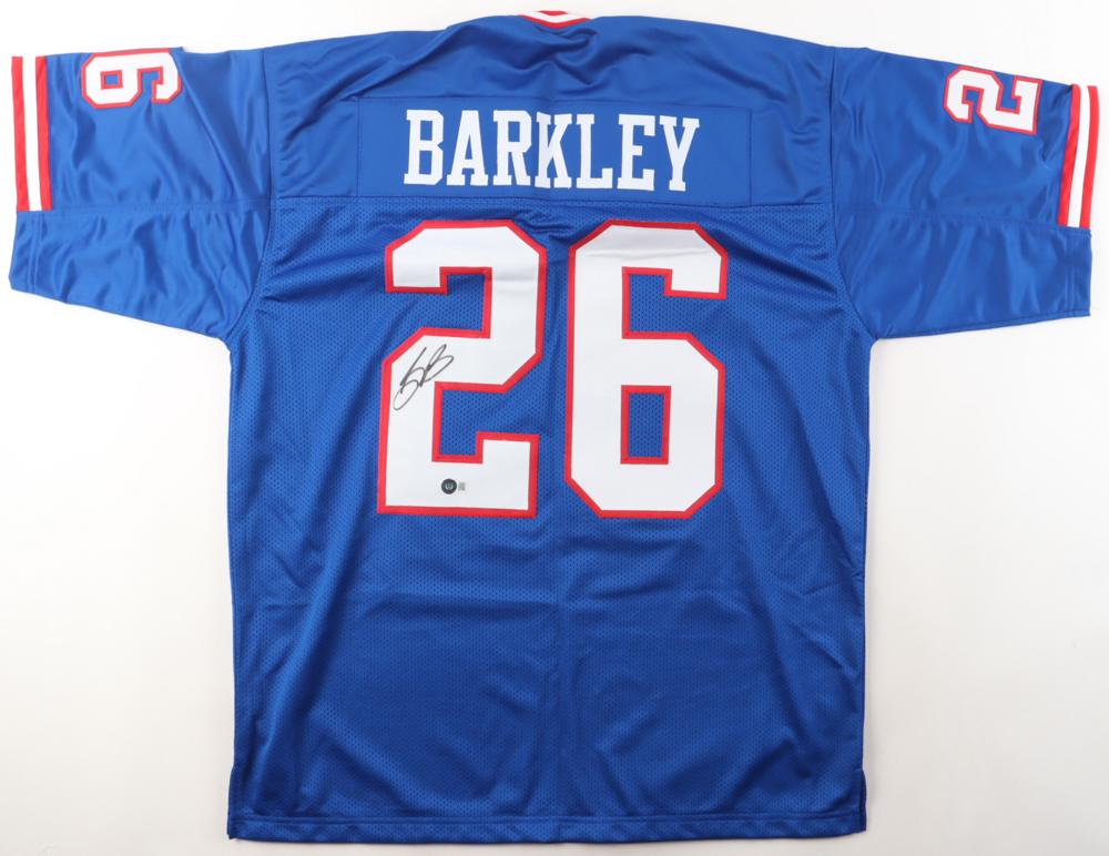Saquon Barkley Signed Jersey (Beckett) at PristineAuction.com Saquon Barkley Signed Jersey (Beckett) at PristineAuction.com