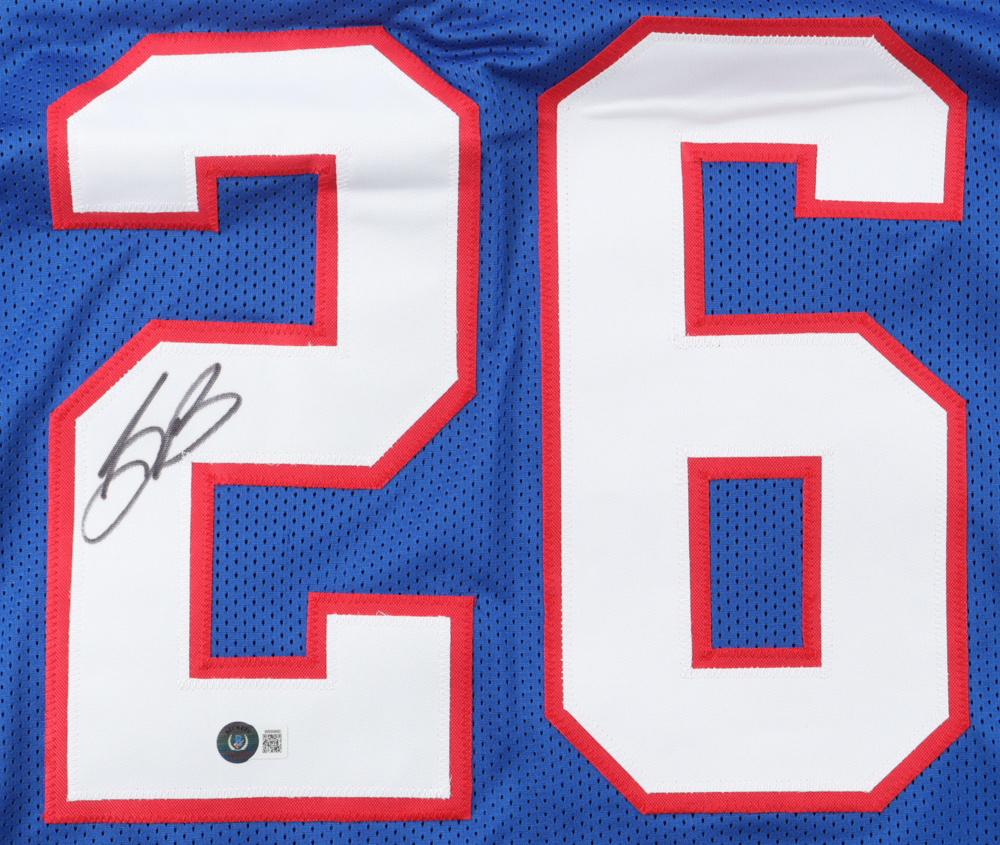 Saquon Barkley Signed Jersey (Beckett) at PristineAuction.com Saquon Barkley Signed Jersey (Beckett) at PristineAuction.com