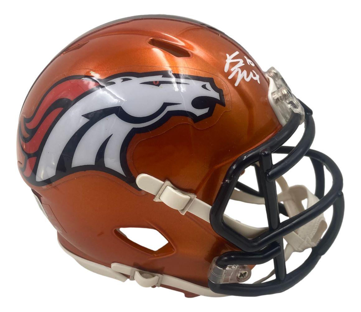Bo Nix Signed Broncos Flash Alternate Speed Mini Helmet (Beckett) at PristineAuction.com Bo Nix Signed Broncos Flash Alternate Speed Mini Helmet (Beckett) at PristineAuction.com