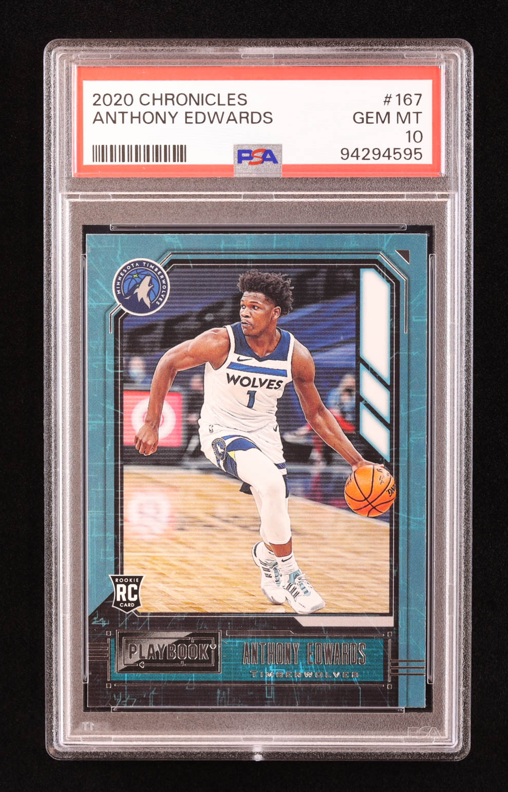 Anthony Edwards 2020-21 Panini Chronicles #167 RC / Playbook (PSA 10) at PristineAuction.com Anthony Edwards 2020-21 Panini Chronicles #167 RC / Playbook (PSA 10) at PristineAuction.com