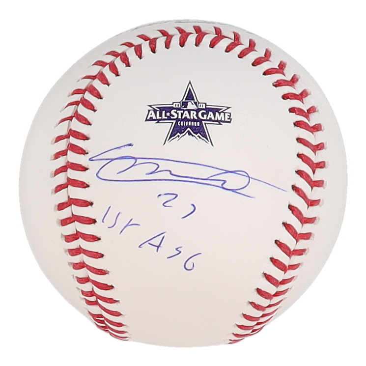 Vladimir Guerrero Jr. Signed 2021 All-Star Game Logo Baseball Inscribed "1st ASG" (JSA & USA SM) at PristineAuction.com Vladimir Guerrero Jr. Signed 2021 All-Star Game Logo Baseball Inscribed "1st ASG" (JSA & USA SM) at PristineAuction.com
