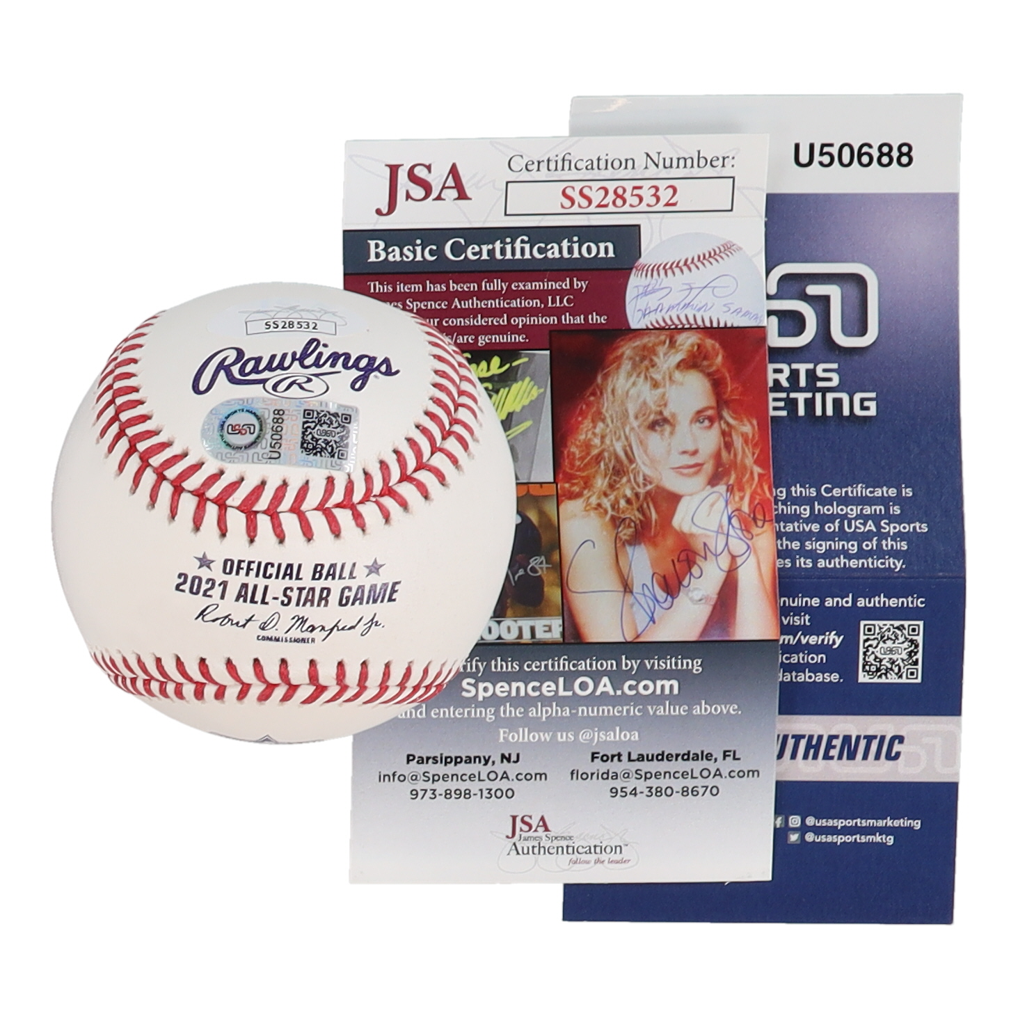 Vladimir Guerrero Jr. Signed 2021 All-Star Game Logo Baseball Inscribed "1st ASG" (JSA & USA SM) at PristineAuction.com Vladimir Guerrero Jr. Signed 2021 All-Star Game Logo Baseball Inscribed "1st ASG" (JSA & USA SM) at PristineAuction.com