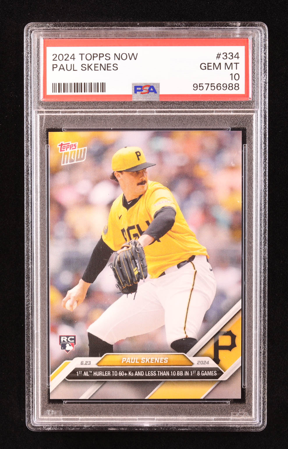 Paul Skenes 2024 Topps Now #334 RC (PSA 10) at PristineAuction.com Paul Skenes 2024 Topps Now #334 RC (PSA 10) at PristineAuction.com
