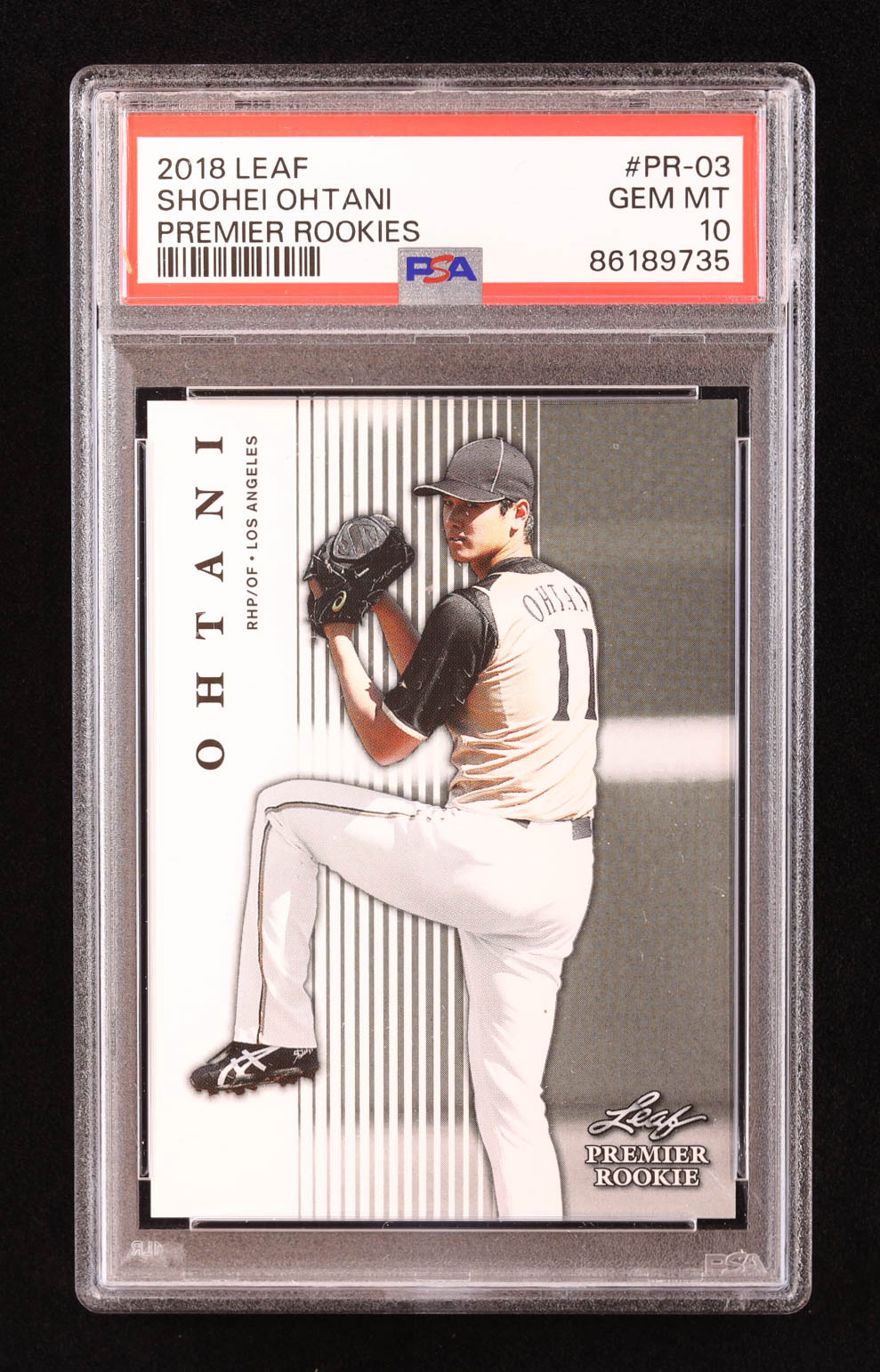 Shohei Ohtani 2018 Leaf Premier Rookies #PR03 RC (PSA 10) at PristineAuction.com Shohei Ohtani 2018 Leaf Premier Rookies #PR03 RC (PSA 10) at PristineAuction.com