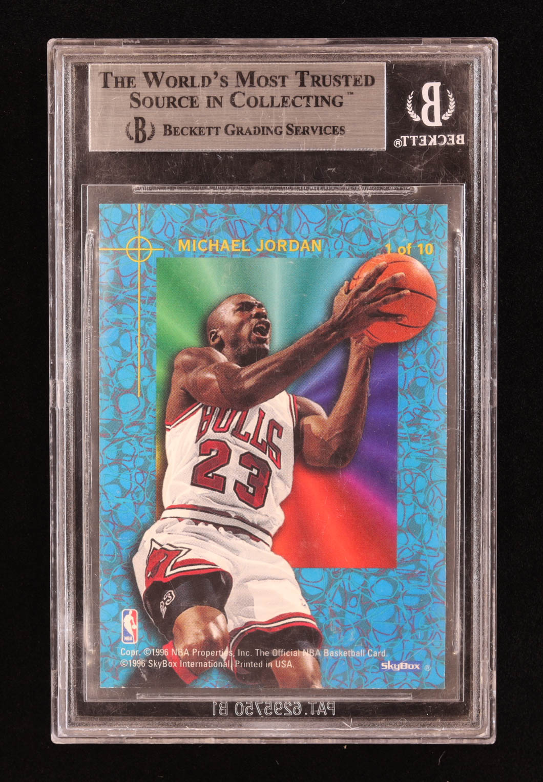 Michael Jordan 1995-96 Hoops Power Palette #1 (BGS 9) at PristineAuction.com Michael Jordan 1995-96 Hoops Power Palette #1 (BGS 9) at PristineAuction.com