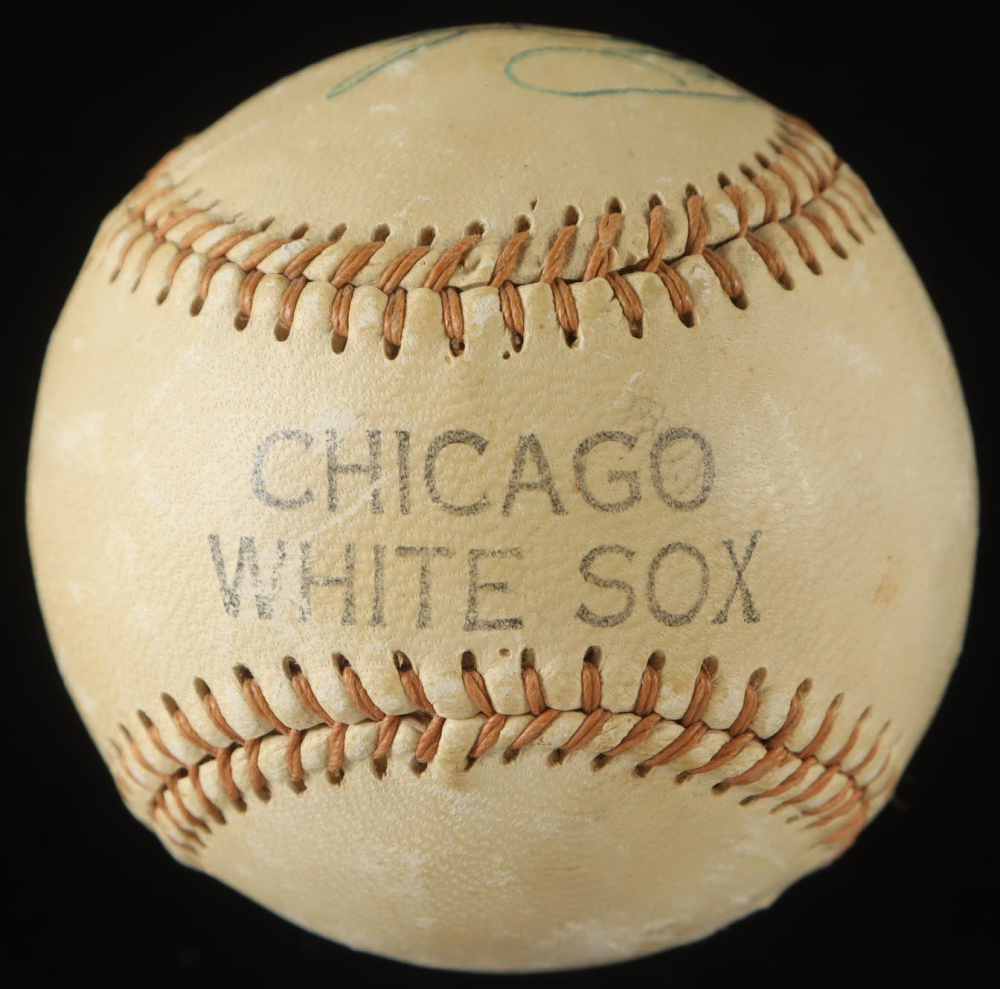 Lefty Gomez Signed White Sox Logo Baseball With Display Case (JSA