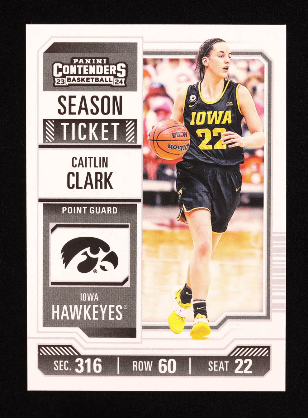 Caitlin Clark 2024 Panini Caitlin Clark Collection College Contenders #CC1 RC at PristineAuction.com Caitlin Clark 2024 Panini Caitlin Clark Collection College Contenders #CC1 RC at PristineAuction.com