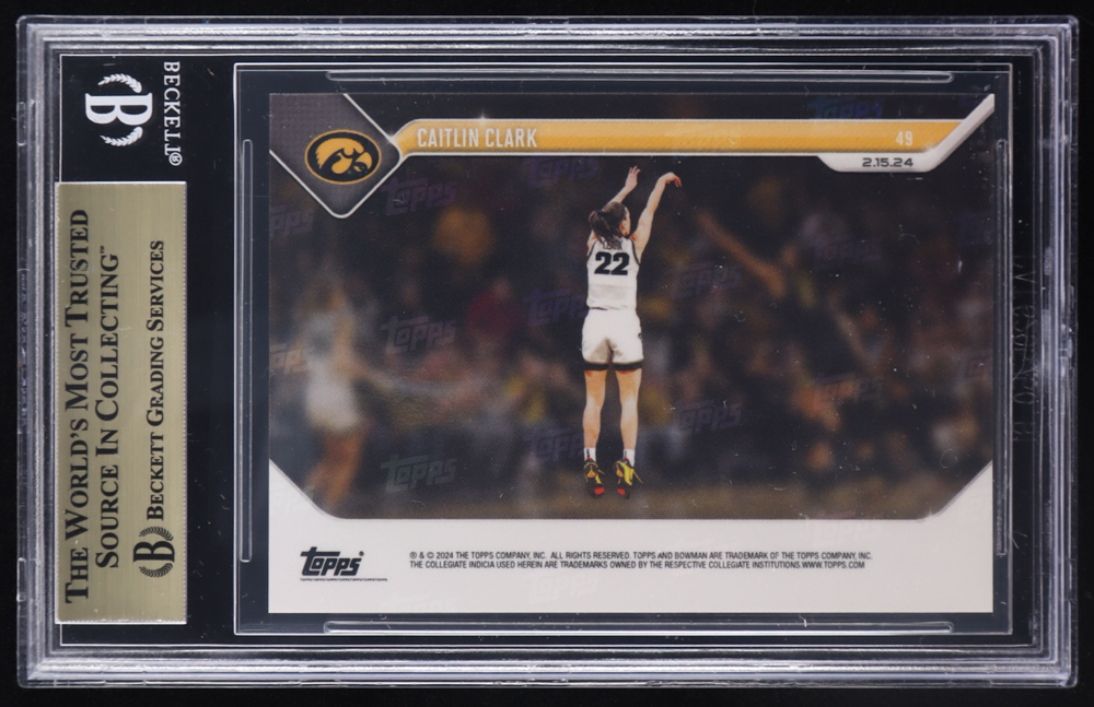Caitlin Clark 2023-24 Bowman University Now #49 RC (BGS 10) at PristineAuction.com Caitlin Clark 2023-24 Bowman University Now #49 RC (BGS 10) at PristineAuction.com
