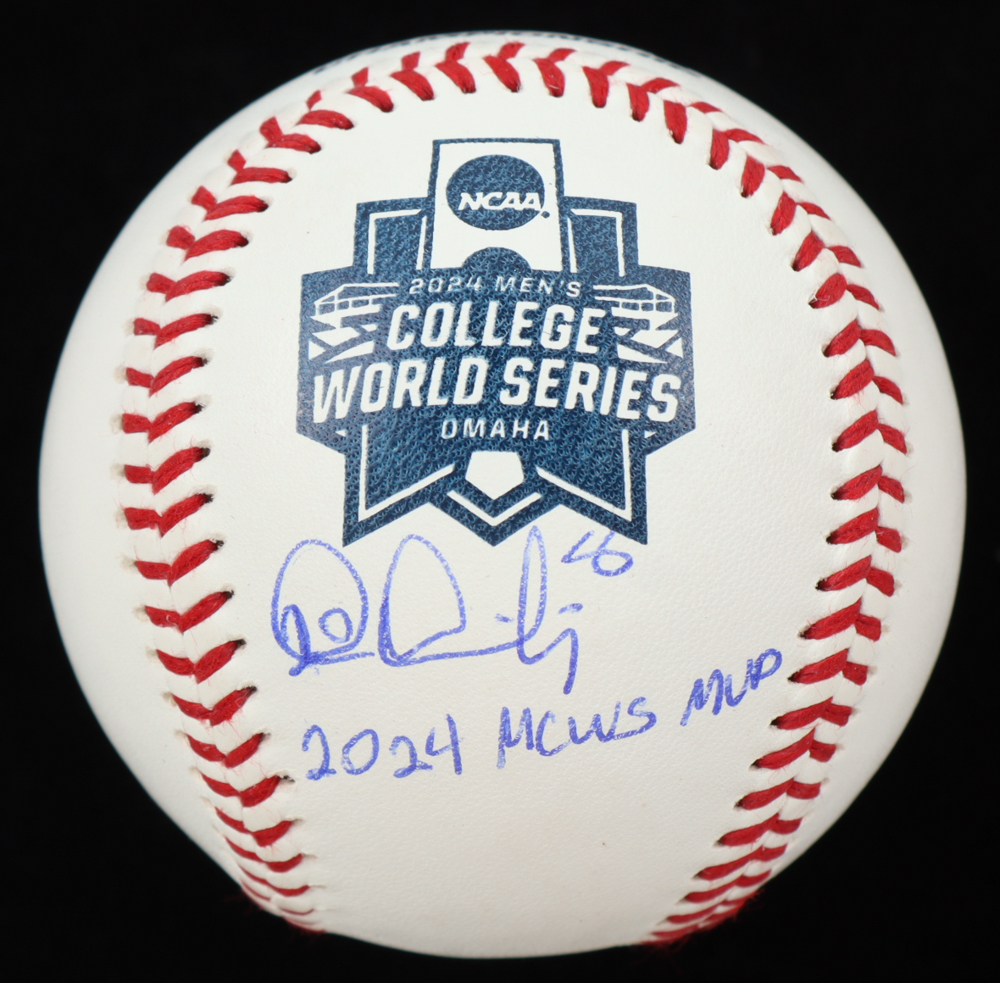 Dylan Dreiling Signed NCAA Championship 2024 Men's College World Series Logo Baseball Inscribed "2024 MCWS MVP" (Beckett) at PristineAuction.com Dylan Dreiling Signed NCAA Championship 2024 Men's College World Series Logo Baseball Inscribed "2024 MCWS MVP" (Beckett) at PristineAuction.com
