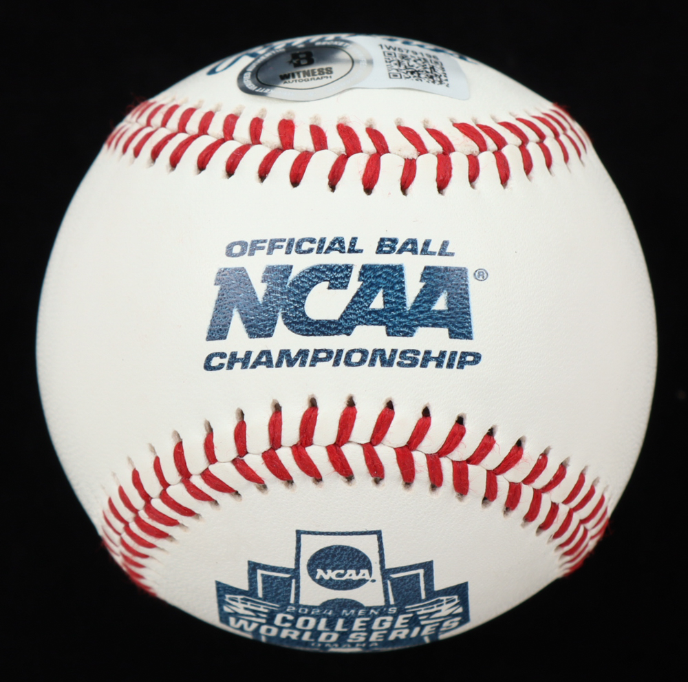 Dylan Dreiling Signed NCAA Championship 2024 Men's College World Series Logo Baseball Inscribed "2024 MCWS MVP" (Beckett) at PristineAuction.com Dylan Dreiling Signed NCAA Championship 2024 Men's College World Series Logo Baseball Inscribed "2024 MCWS MVP" (Beckett) at PristineAuction.com