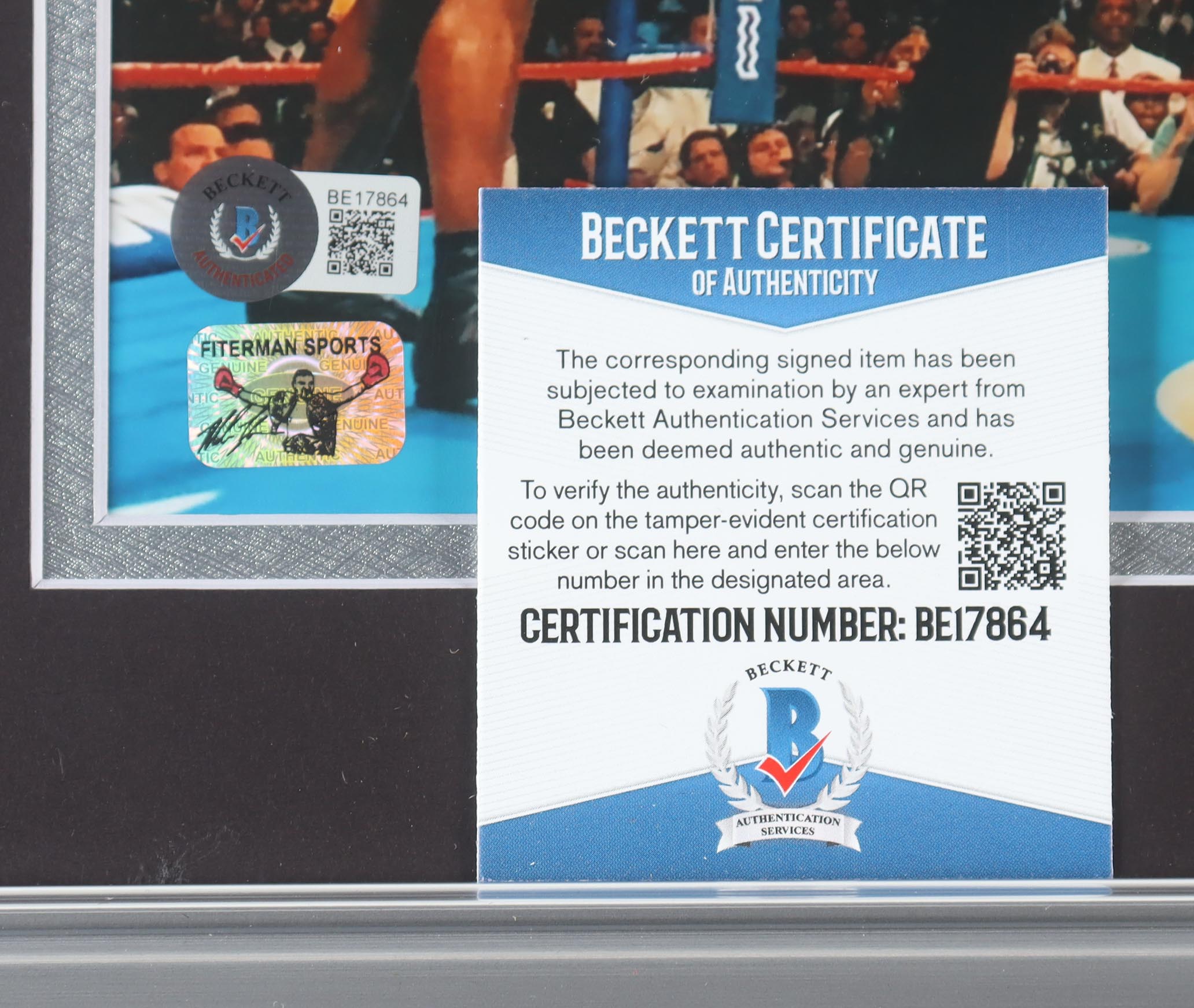 Mike Tyson Signed "Tyson VS Holyfield: The Bite Fight" Custom Framed Photo Display (Beckett & Tyson) at PristineAuction.com Mike Tyson Signed "Tyson VS Holyfield: The Bite Fight" Custom Framed Photo Display (Beckett & Tyson) at PristineAuction.com