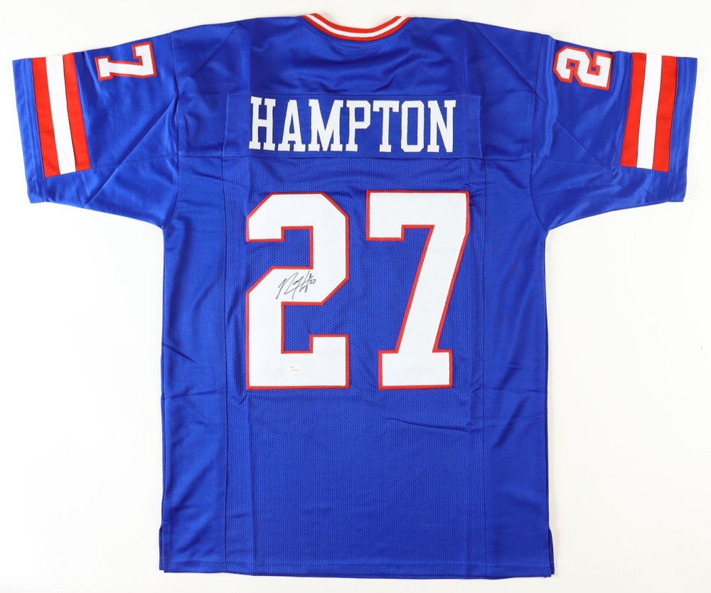 Rodney Hampton Signed Jersey Inscribed "SB XXV Champs" (JSA) at PristineAuction.com Rodney Hampton Signed Jersey Inscribed "SB XXV Champs" (JSA) at PristineAuction.com