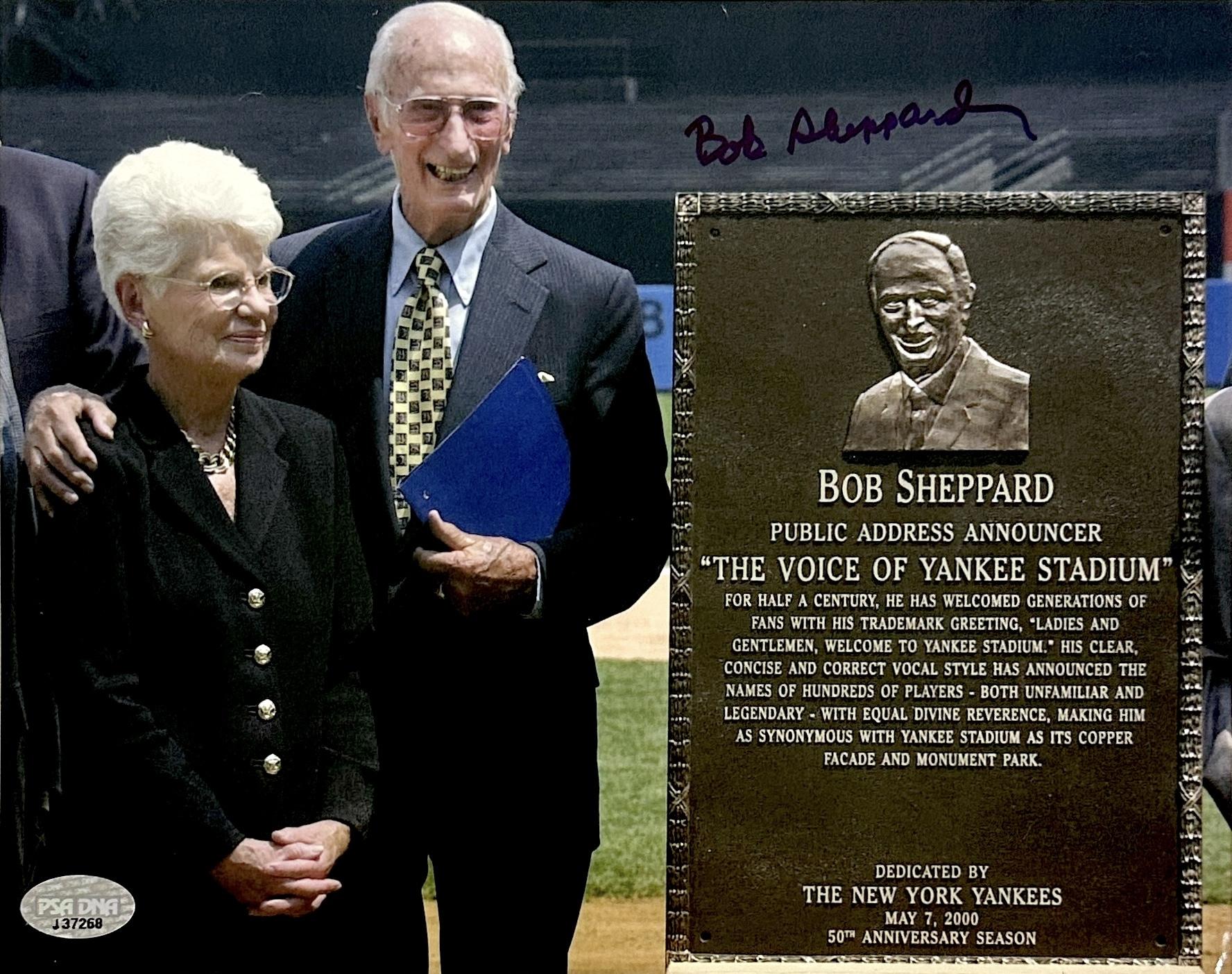 Bob Sheppard Signed Yankees 8x10 Photo (PSA) at PristineAuction.com Bob Sheppard Signed Yankees 8x10 Photo (PSA) at PristineAuction.com