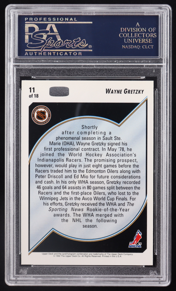 Wayne Gretzky 1992-93 Upper Deck Wayne Gretzky Heroes #11 (PSA 9) at PristineAuction.com Wayne Gretzky 1992-93 Upper Deck Wayne Gretzky Heroes #11 (PSA 9) at PristineAuction.com