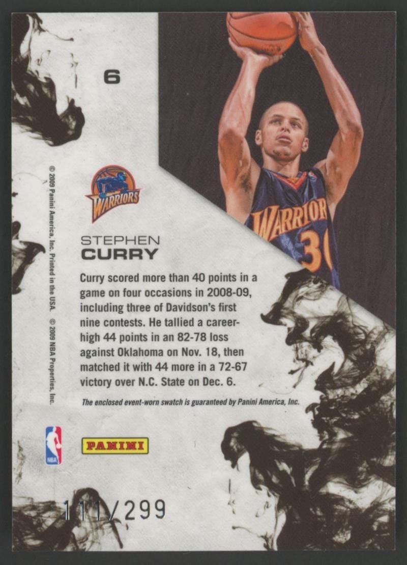Stephen Curry 2009-10 Rookies Stars Dress For Success #6 #111/299 at PristineAuction.com Stephen Curry 2009-10 Rookies Stars Dress For Success #6 #111/299 at PristineAuction.com