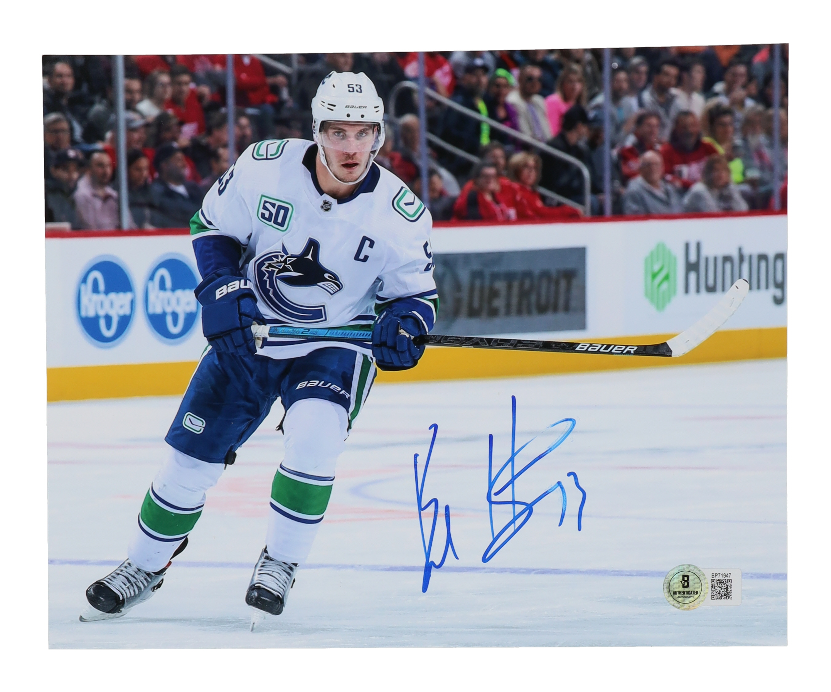 Bo Horvat Signed Canucks 8x10 Photo (Beckett) at PristineAuction.com Bo Horvat Signed Canucks 8x10 Photo (Beckett) at PristineAuction.com