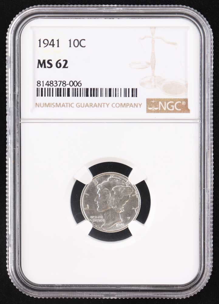 1941 Mercury Silver Dime (NGC MS62) at PristineAuction.com 1941 Mercury Silver Dime (NGC MS62) at PristineAuction.com