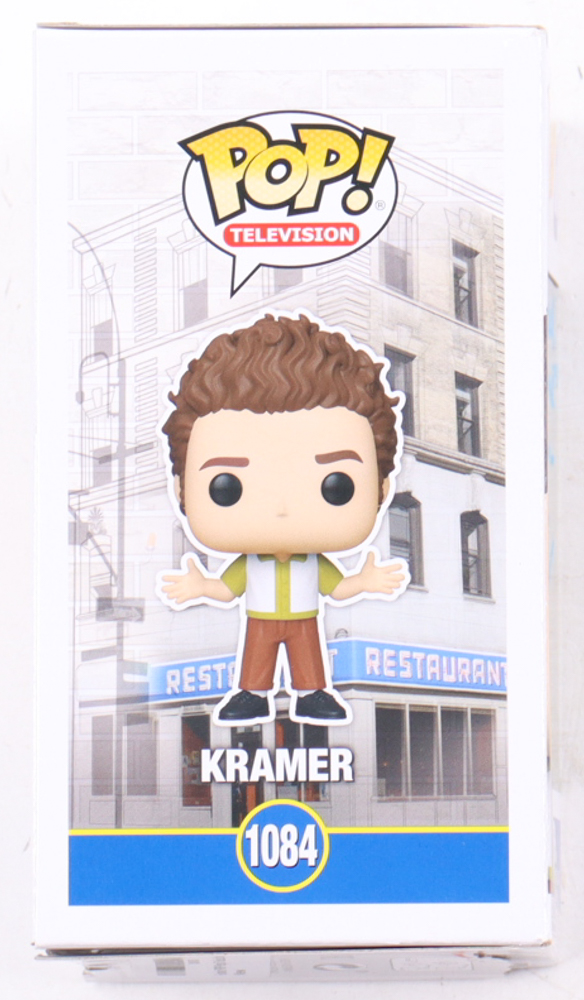 Larry Hankin Signed "Seinfeld" #1084 Kramer Funko Pop! Television Vinyl Figure Inscribed "Why would I steal a box of raisins" & "Tom Pepper" (Beckett) at PristineAuction.com Larry Hankin Signed "Seinfeld" #1084 Kramer Funko Pop! Television Vinyl Figure Inscribed "Why would I steal a box of raisins" & "Tom Pepper" (Beckett) at PristineAuction.com