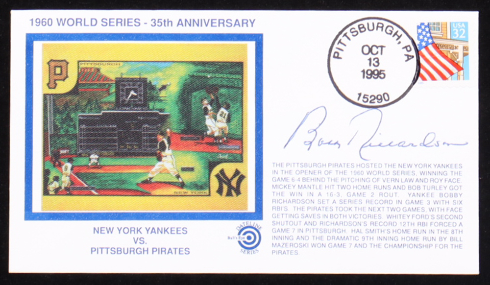 Bobby Richardson Signed LE 1995 "1960 World Series - 30th Anniversary" FDC Envelope (Beckett) at PristineAuction.com Bobby Richardson Signed LE 1995 "1960 World Series - 30th Anniversary" FDC Envelope (Beckett) at PristineAuction.com