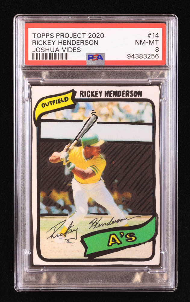 Rickey Henderson 2020 Topps Project 2020 #14 / Joshua Vides (PSA 8) at PristineAuction.com Rickey Henderson 2020 Topps Project 2020 #14 / Joshua Vides (PSA 8) at PristineAuction.com