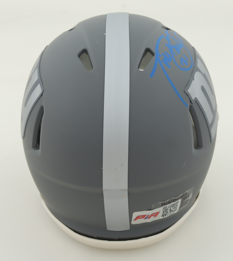 Tiki Barber Signed Giants Slate Alternate Speed Mini Helmet (PIA) at PristineAuction.com Tiki Barber Signed Giants Slate Alternate Speed Mini Helmet (PIA) at PristineAuction.com