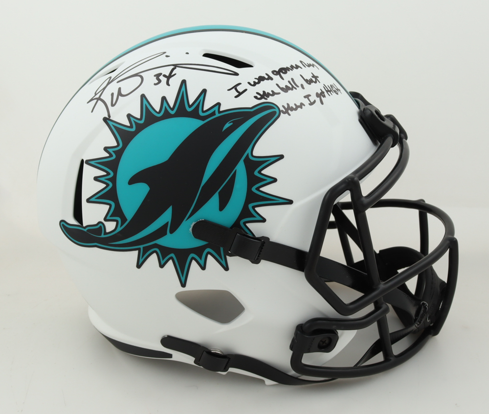 Ricky Williams Signed Dolphins Full-Size Lunar Eclipse Alternate Speed Helmet Inscribed "I Was Gonna Run The Ball, But Then I Got High" (Beckett) at PristineAuction.com Ricky Williams Signed Dolphins Full-Size Lunar Eclipse Alternate Speed Helmet Inscribed "I Was Gonna Run The Ball, But Then I Got High" (Beckett) at PristineAuction.com