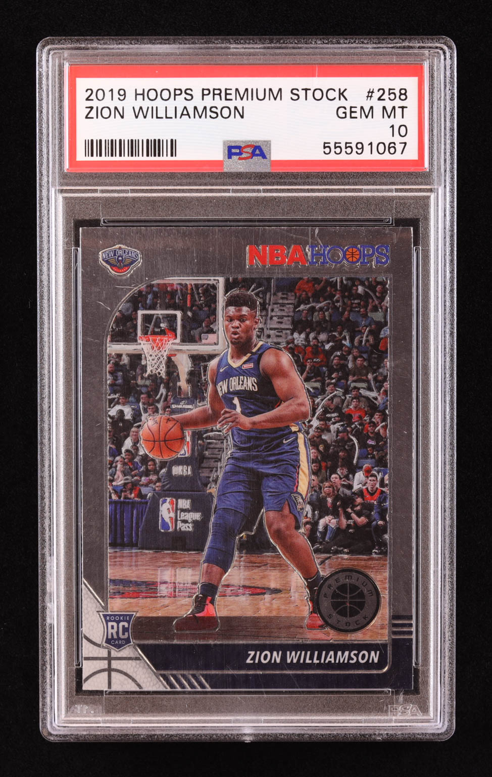 Zion Williamson 2019-20 Hoops Premium Stock #258 RC (PSA 10) at PristineAuction.com Zion Williamson 2019-20 Hoops Premium Stock #258 RC (PSA 10) at PristineAuction.com