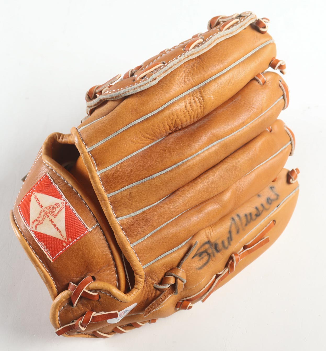 Stan Musial Signed "Stan The Man" Glove With Nameplate Acrylic Display Case (PSA) at PristineAuction.com Stan Musial Signed "Stan The Man" Glove With Nameplate Acrylic Display Case (PSA) at PristineAuction.com