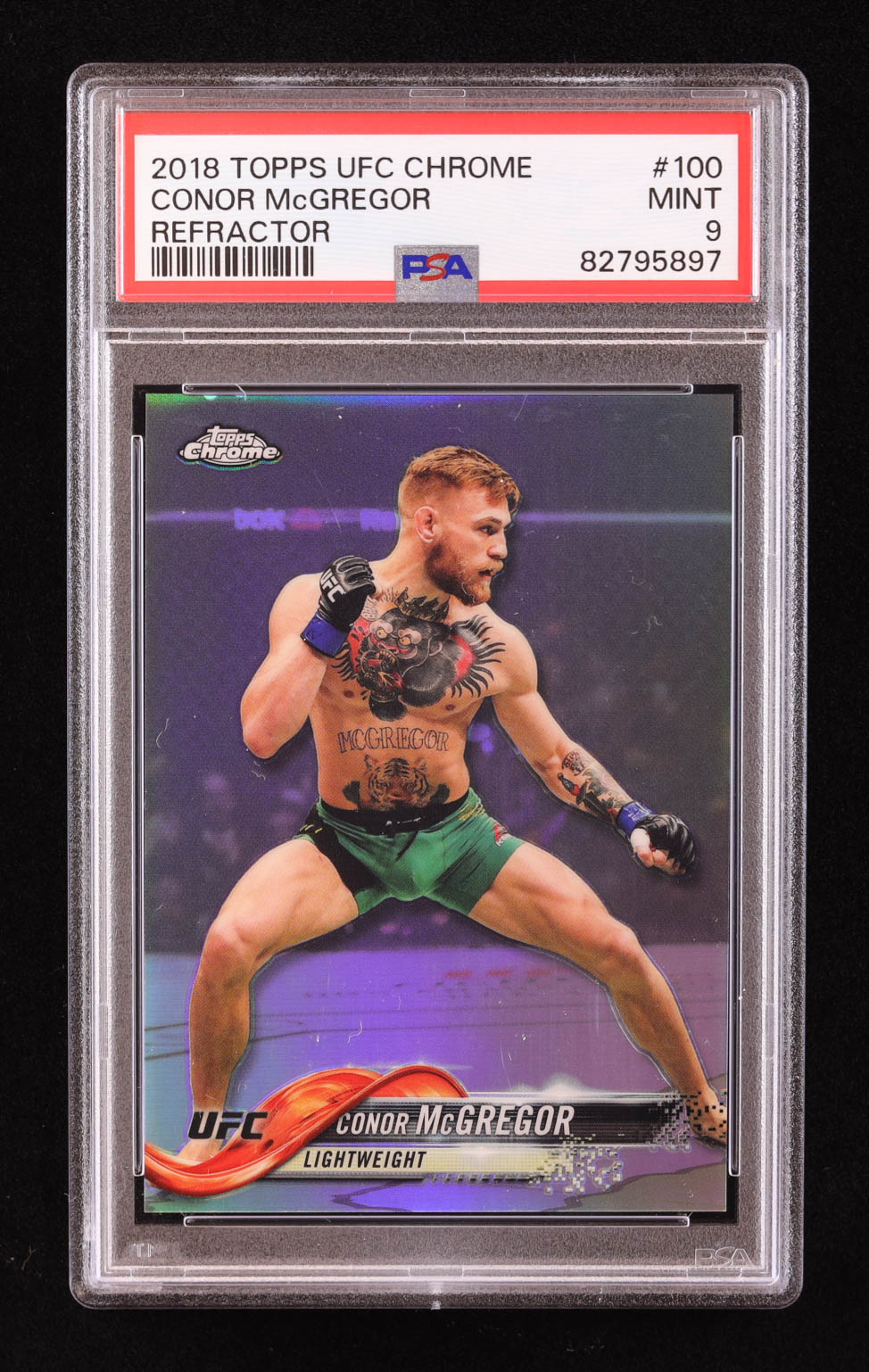 Conor McGregor 2018 Topps Chrome UFC Refractors #100 (PSA 9) at PristineAuction.com Conor McGregor 2018 Topps Chrome UFC Refractors #100 (PSA 9) at PristineAuction.com