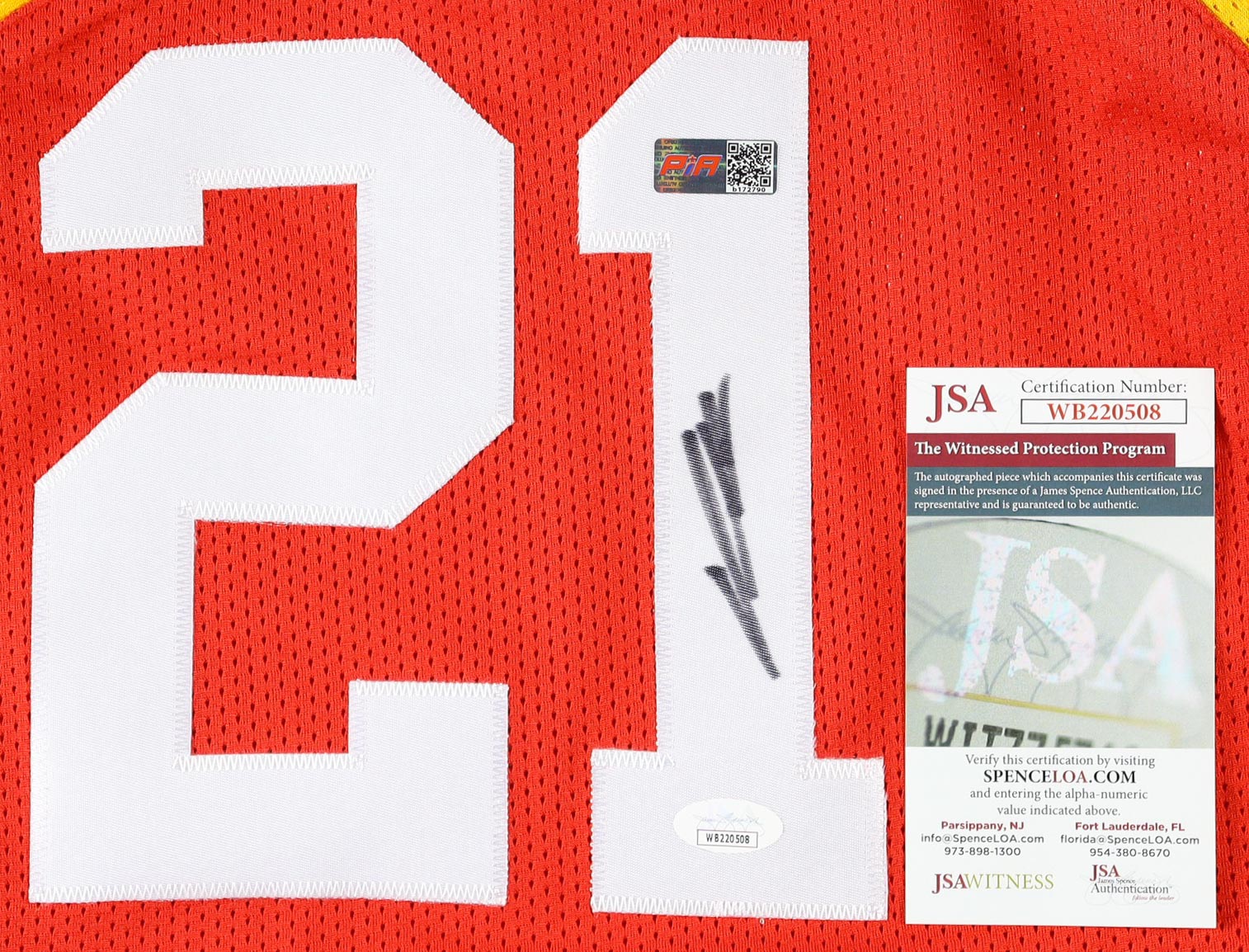 Dominique Wilkins Signed Jersey (JSA & PIA) at PristineAuction.com Dominique Wilkins Signed Jersey (JSA & PIA) at PristineAuction.com