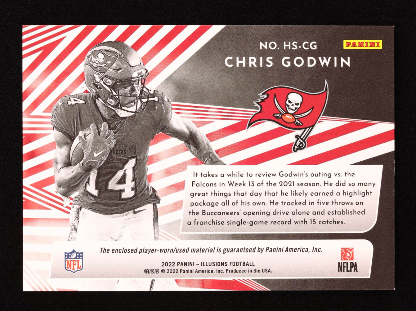Chris Godwin 2022 Panini Illusions Highlight Swatches Black #2 #39/50 at PristineAuction.com Chris Godwin 2022 Panini Illusions Highlight Swatches Black #2 #39/50 at PristineAuction.com