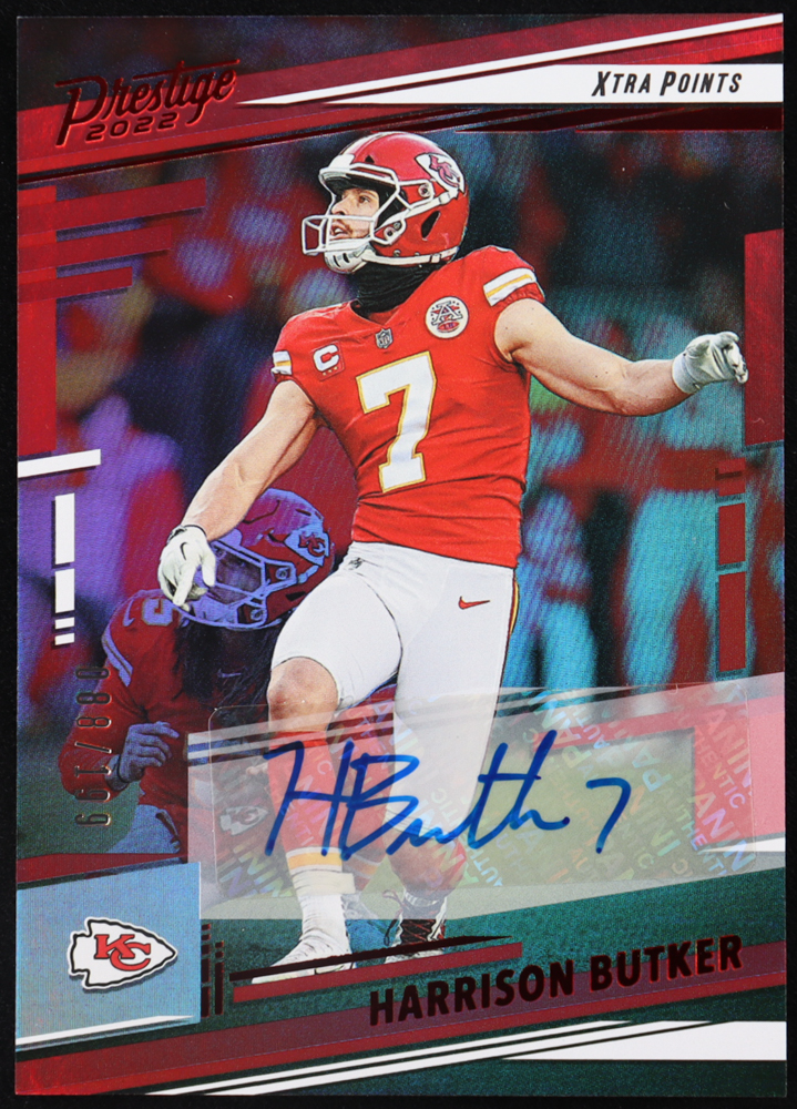 Harrison Butker 2022 Prestige Xtra Points Signatures Premium Red #149 #88/199 at PristineAuction.com Harrison Butker 2022 Prestige Xtra Points Signatures Premium Red #149 #88/199 at PristineAuction.com