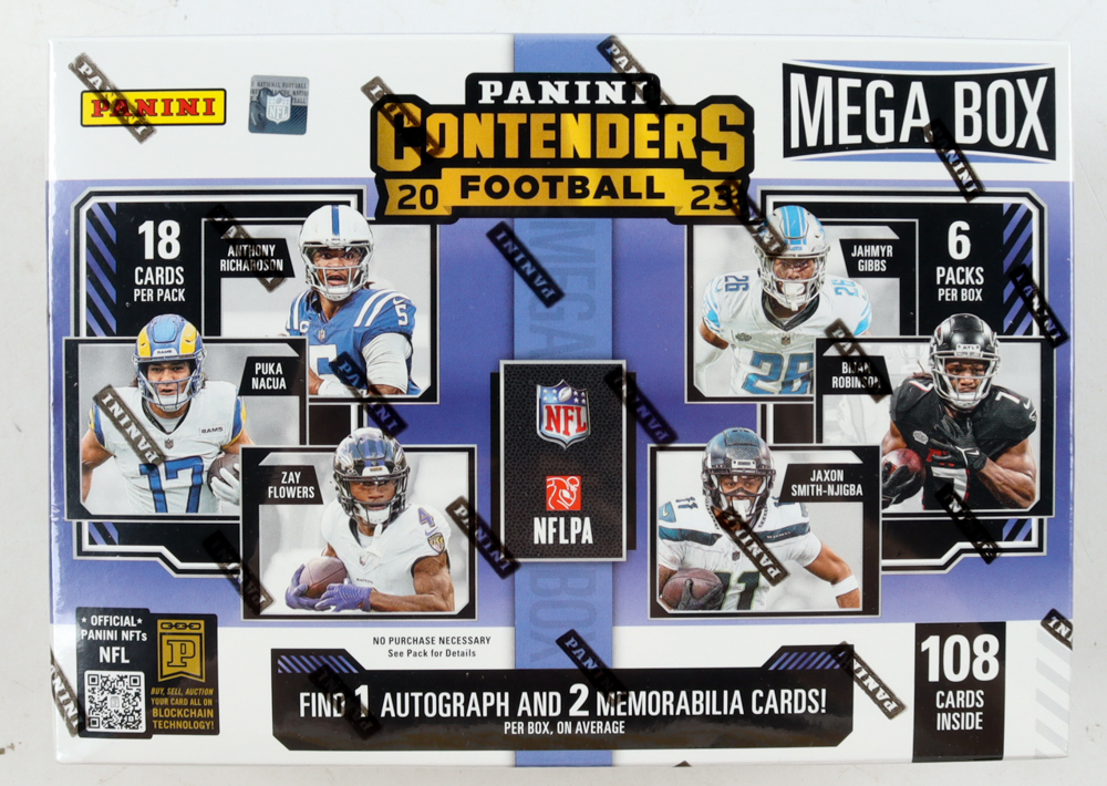 2023 Panini Contenders Football Hobby Mega Box with (6) Packs at PristineAuction.com 2023 Panini Contenders Football Hobby Mega Box with (6) Packs at PristineAuction.com