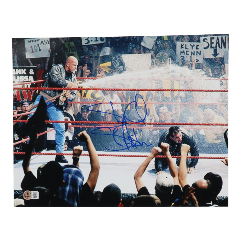 "Stone Cold" Steve Austin Signed WWE 11x14 Photo (Beckett) Pristine