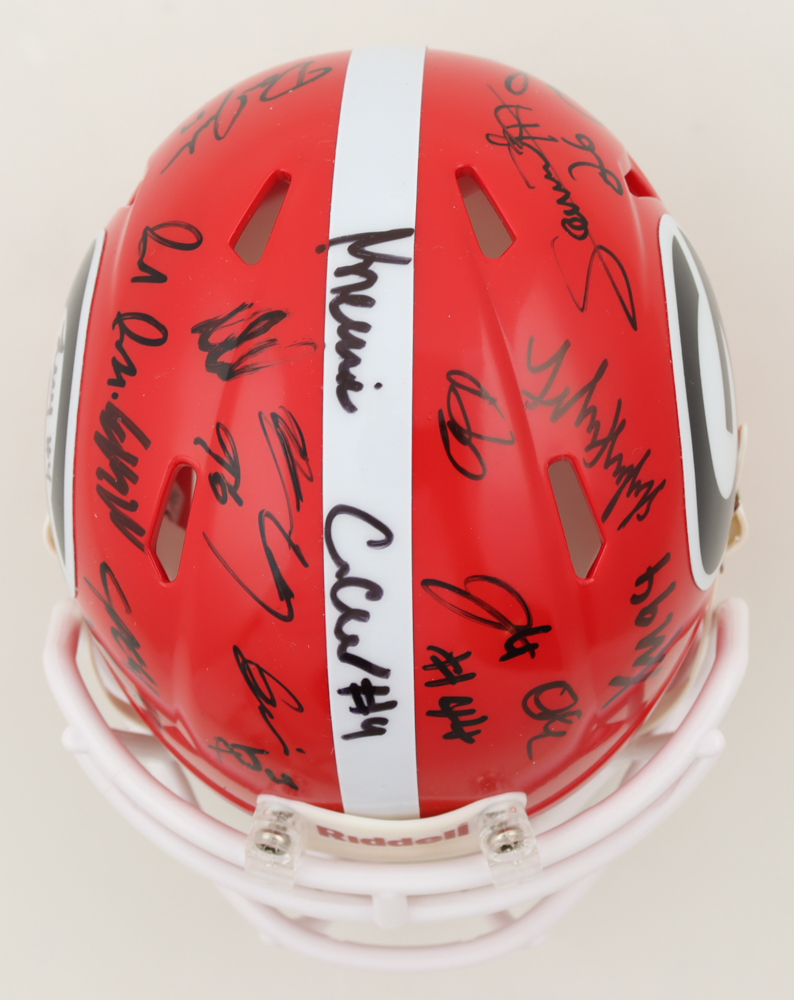 2023-24 Georgia Bulldogs Speed Mini Helmet Team-Signed By (34) With KJ Bolden, Dominic Lovett, Brock Vandagriff, Jamal Jarrett (Top Tier Authentics) at PristineAuction.com 2023-24 Georgia Bulldogs Speed Mini Helmet Team-Signed By (34) With KJ Bolden, Dominic Lovett, Brock Vandagriff, Jamal Jarrett (Top Tier Authentics) at PristineAuction.com