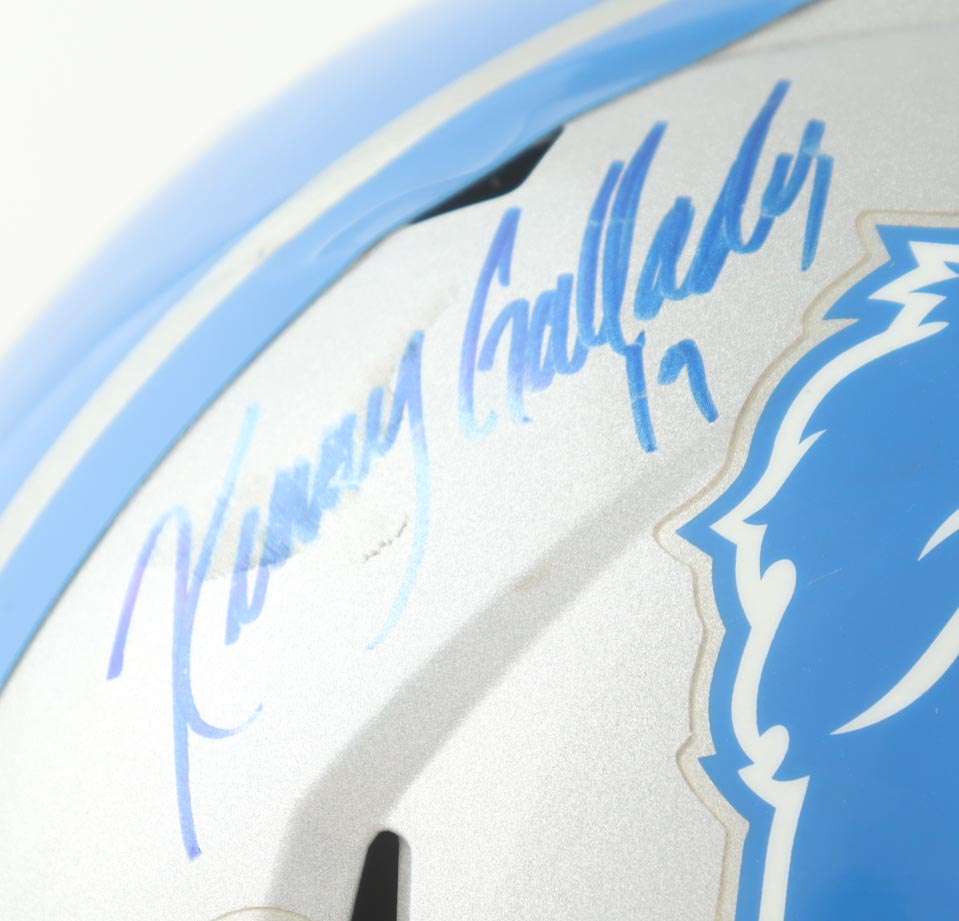 Kenny Golladay Signed Lions Full-Size Speed Helmet Inscribed "Detroit Vs. Everbody" (Beckett) at PristineAuction.com Kenny Golladay Signed Lions Full-Size Speed Helmet Inscribed "Detroit Vs. Everbody" (Beckett) at PristineAuction.com