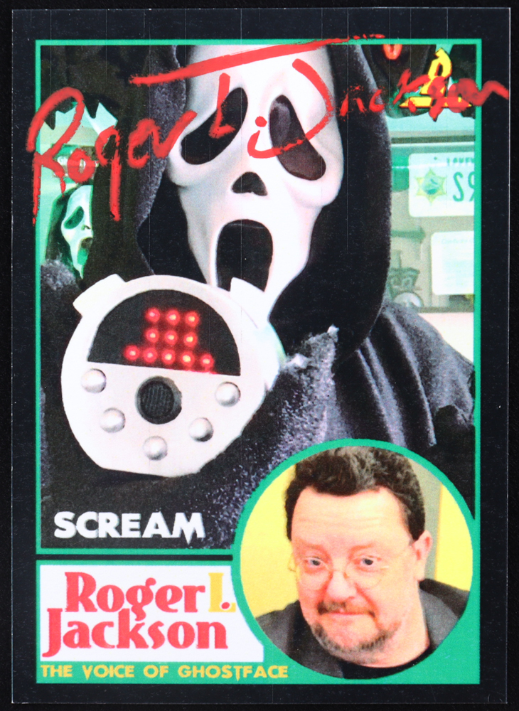 Roger L. Jackson Signed "Scream" Custom Trading Card (JSA) at PristineAuction.com Roger L. Jackson Signed "Scream" Custom Trading Card (JSA) at PristineAuction.com