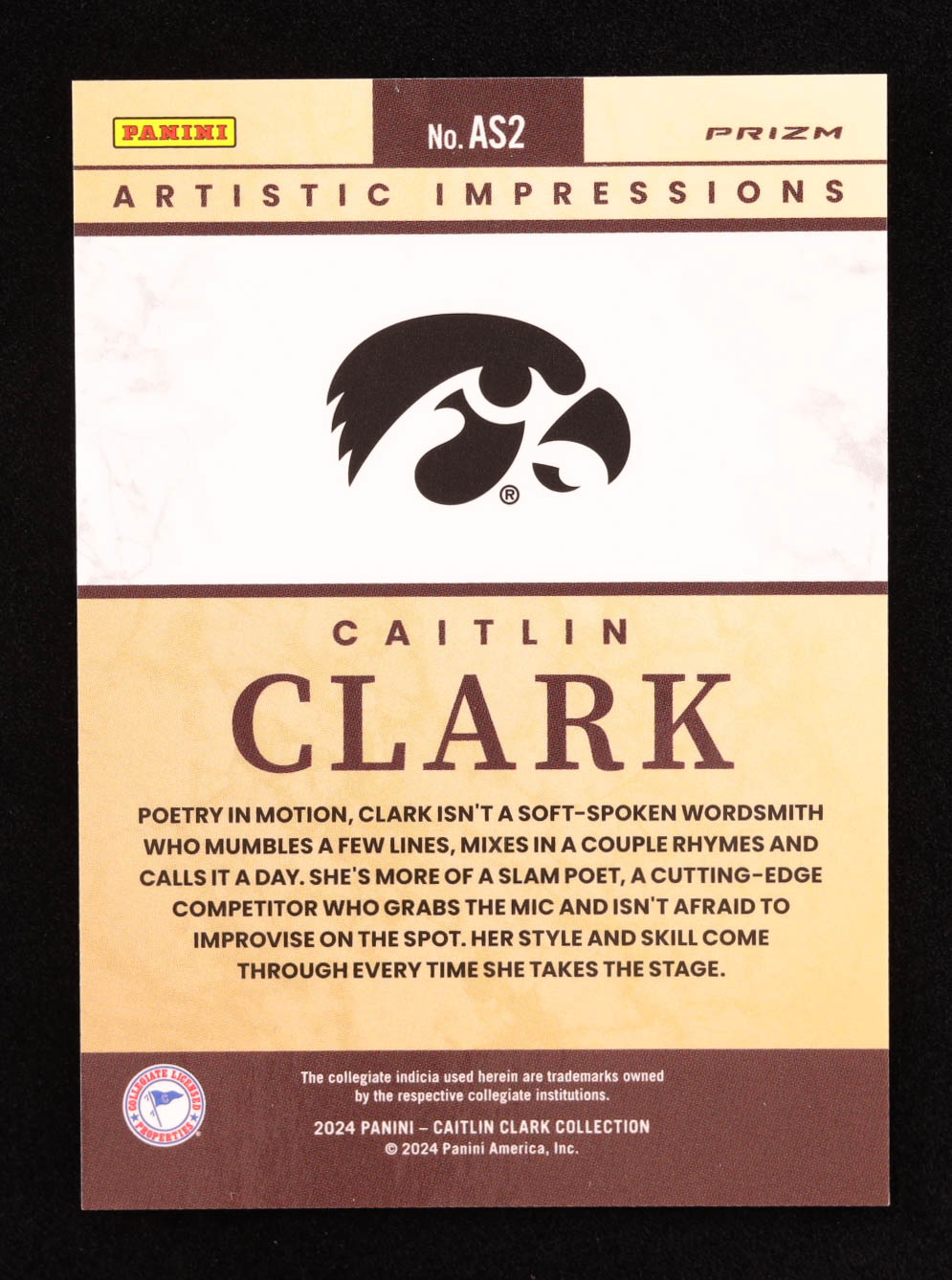 Caitlin Clark 2024 Panini Caitlin Clark Collection Select Artistic ...