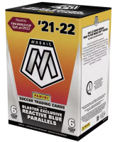 2021-22 Panini Mosaic Road to FIFA World Cup Soccer Blaster Box with (6) Packs at PristineAuction.com