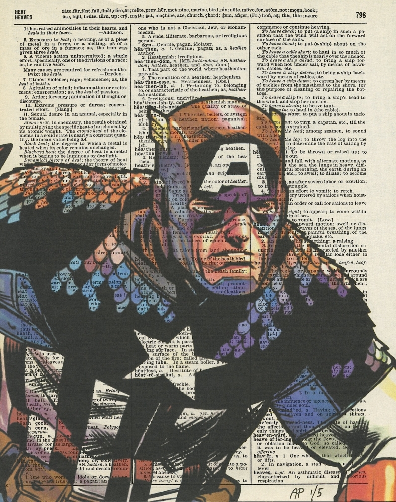 Online Sports Memorabilia Auction Pristine Captain America Marvel Avengers Original Antique Dictionary Page Art Print Artist Proof
