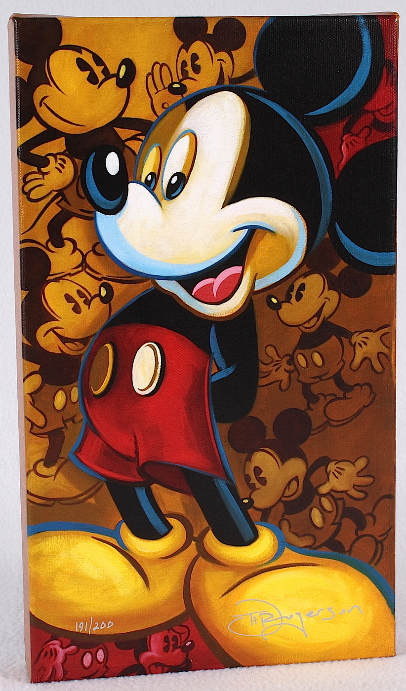Tim Rogerson 13" x 7.5" "All About a Mouse" Mickey Mouse Signed Limited Edition Walt Disney Fine Art Giclee on Canvas #191/200 (Disney COA) at PristineAuction.com Tim Rogerson 13" x 7.5" "All About a Mouse" Mickey Mouse Signed Limited Edition Walt Disney Fine Art Giclee on Canvas #191/200 (Disney COA) at PristineAuction.com