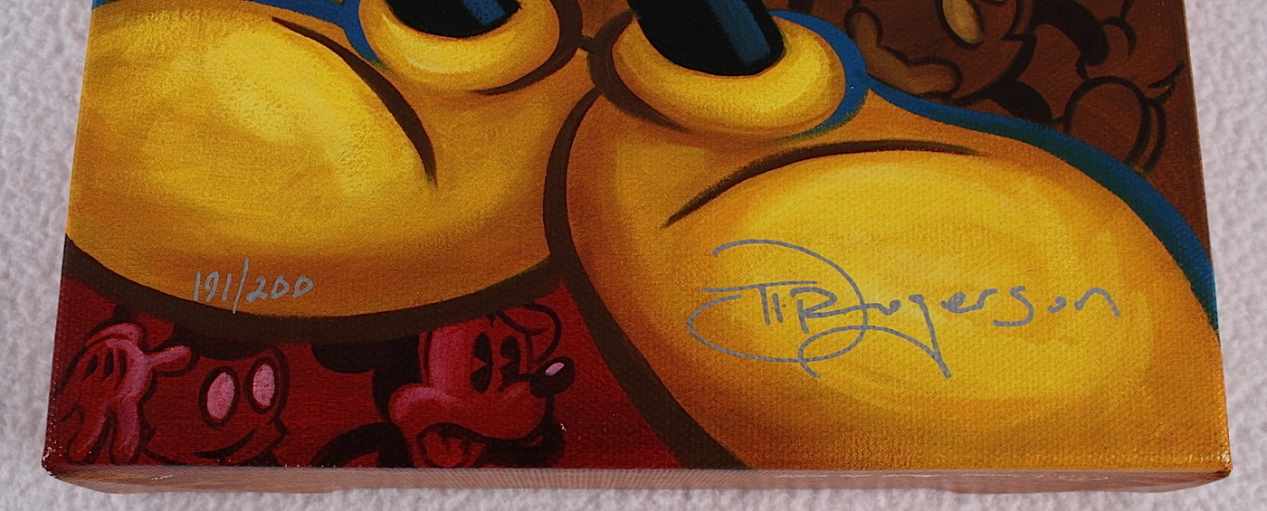 Tim Rogerson 13" x 7.5" "All About a Mouse" Mickey Mouse Signed Limited Edition Walt Disney Fine Art Giclee on Canvas #191/200 (Disney COA) at PristineAuction.com Tim Rogerson 13" x 7.5" "All About a Mouse" Mickey Mouse Signed Limited Edition Walt Disney Fine Art Giclee on Canvas #191/200 (Disney COA) at PristineAuction.com
