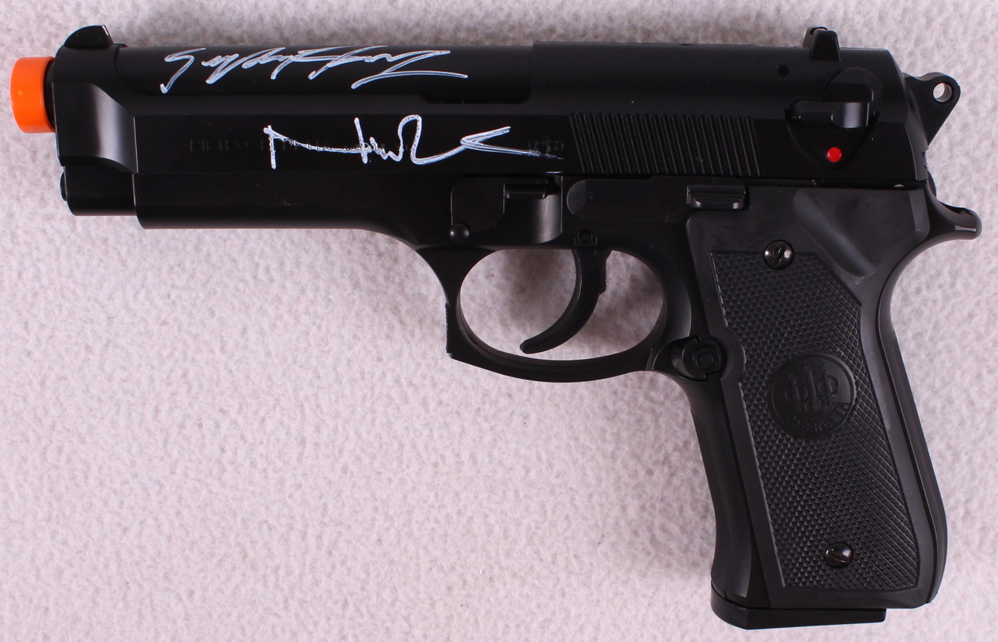 Norman Reedus & Sean Patrick Flanery Signed "Boondock Saints" Replica Pistol (Radtke COA) at PristineAuction.com Norman Reedus & Sean Patrick Flanery Signed "Boondock Saints" Replica Pistol (Radtke COA) at PristineAuction.com