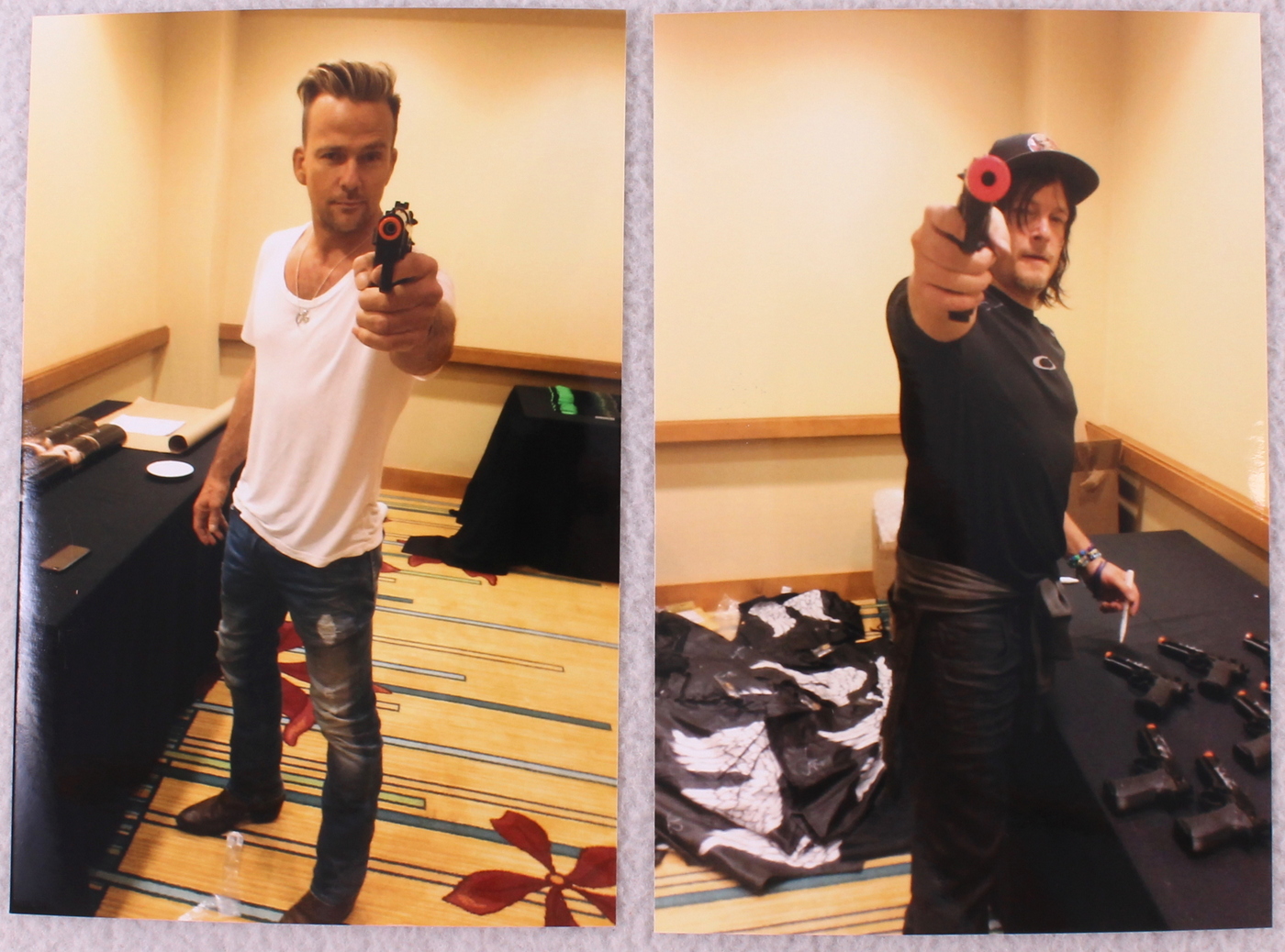 Norman Reedus & Sean Patrick Flanery Signed "Boondock Saints" Replica Pistol (Radtke COA) at PristineAuction.com Norman Reedus & Sean Patrick Flanery Signed "Boondock Saints" Replica Pistol (Radtke COA) at PristineAuction.com