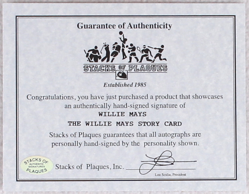 Willie Mays Signed 14x18 Custom Matted Baseball Card Display (SOP & JSA COA) at PristineAuction.com Willie Mays Signed 14x18 Custom Matted Baseball Card Display (SOP & JSA COA) at PristineAuction.com