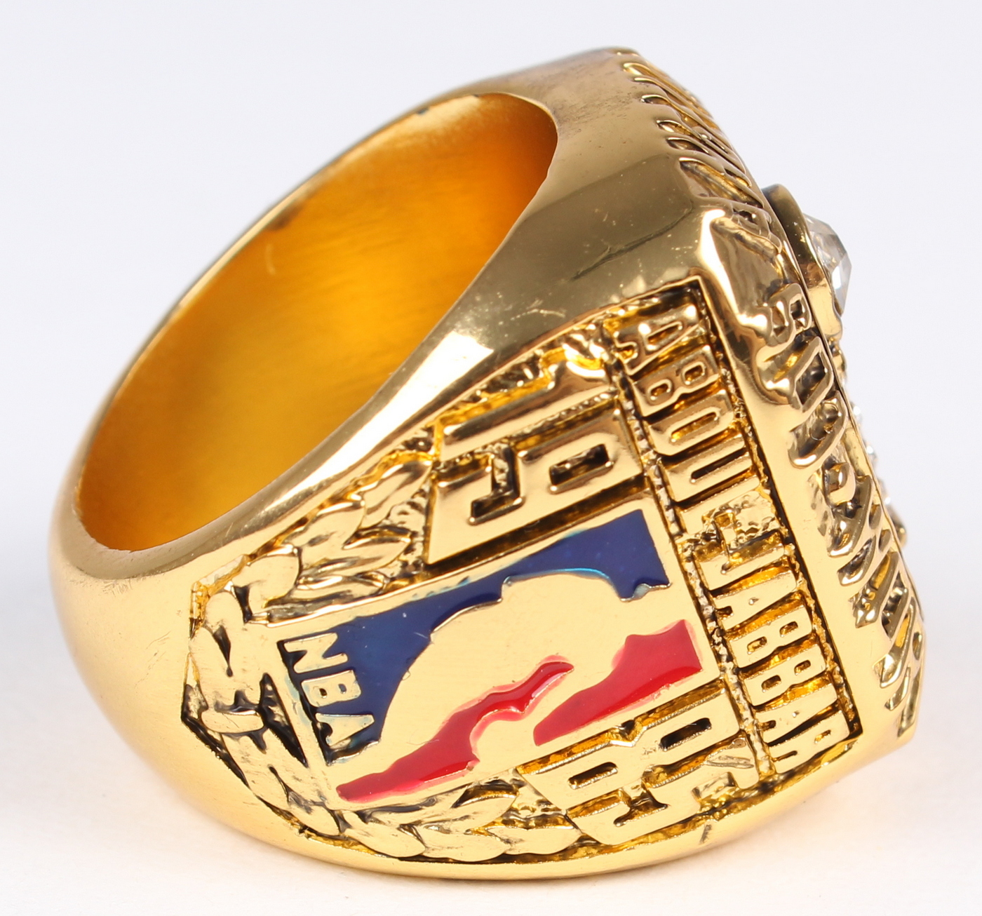 Kareem Abdul-Jabbar Los Angeles Lakers High Quality Replica 1985 NBA Finals World Championship Ring at PristineAuction.com Kareem Abdul-Jabbar Los Angeles Lakers High Quality Replica 1985 NBA Finals World Championship Ring at PristineAuction.com