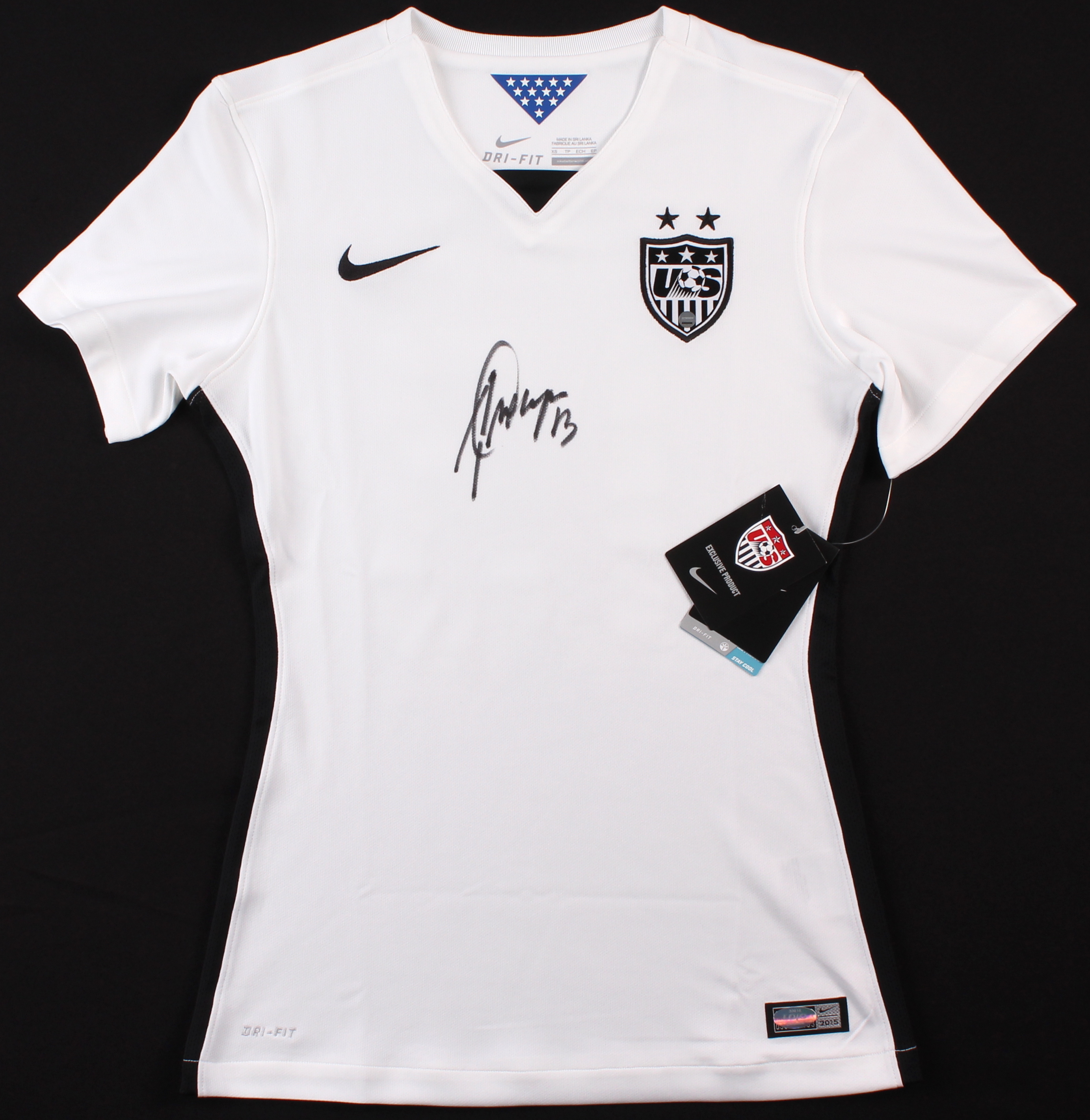 Alex Morgan Signed 2015 Team USA Nike Authentic Jersey (Steiner COA & LOJO COA) at PristineAuction.com Alex Morgan Signed 2015 Team USA Nike Authentic Jersey (Steiner COA & LOJO COA) at PristineAuction.com